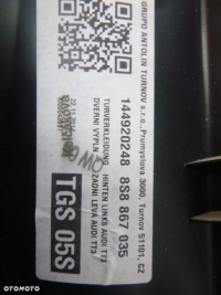 AUDI TT 8S BOCZEK TAPICERKA LEWY TYŁ 8S8867035 8S8867377 - 3